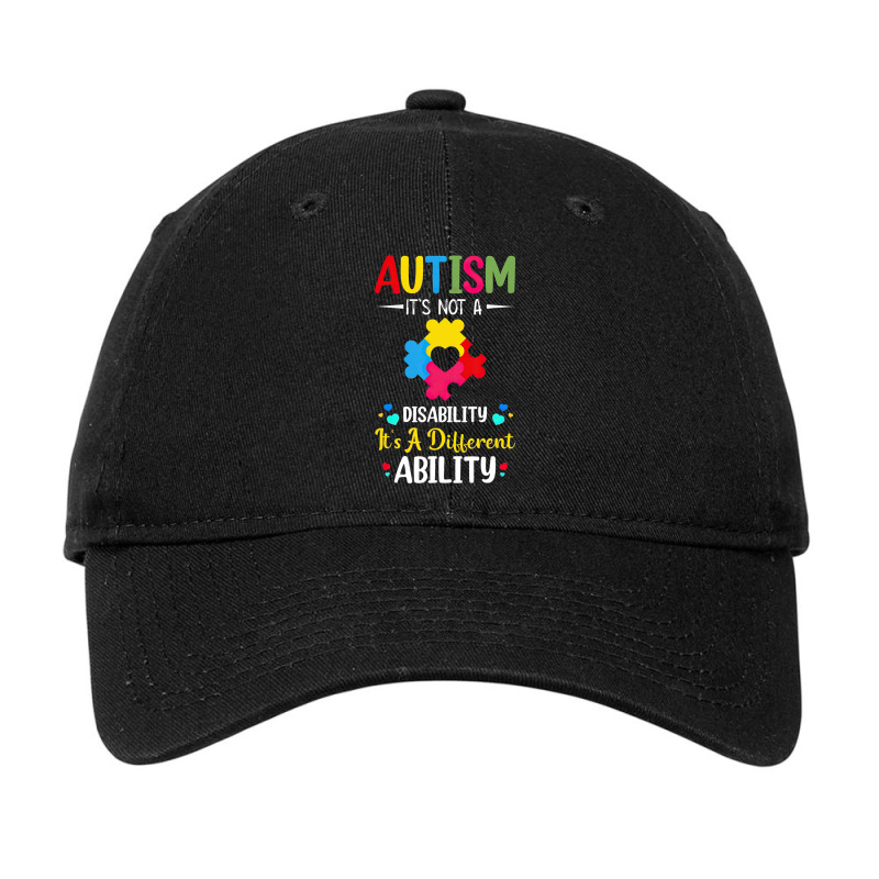 Autism Is Not A Disability Its A Different Ability Adjustable Cap by LeiThompson | Artistshot