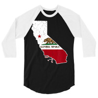 California Map Shirt   California Flag Gift 3/4 Sleeve Shirt | Artistshot