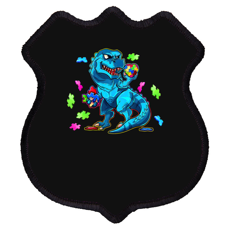 Dinosaur Autism Dinosaur Trex Shield Patch | Artistshot