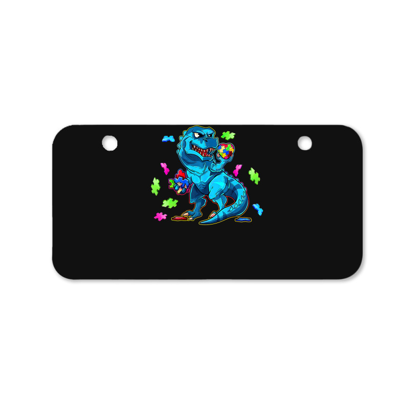 Dinosaur Autism Dinosaur Trex Bicycle License Plate | Artistshot