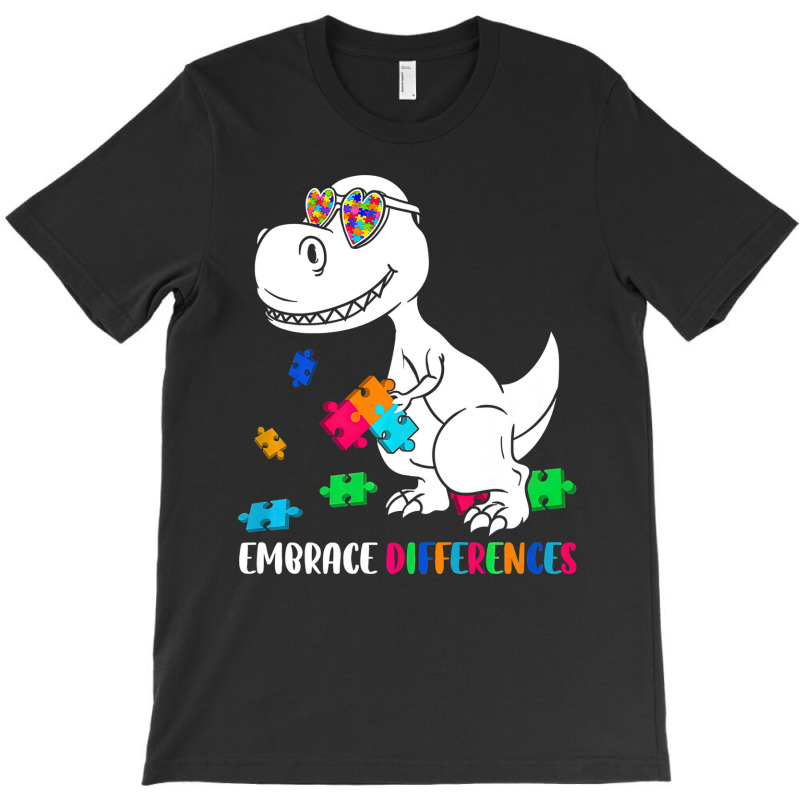 Dinosaur Puzzle Piece Autism Awareness T-shirt | Artistshot