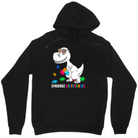 Dinosaur Puzzle Piece Autism Awareness Unisex Hoodie | Artistshot