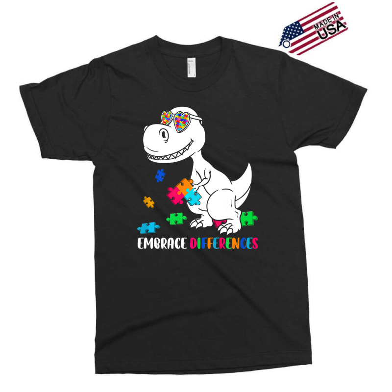 Dinosaur Puzzle Piece Autism Awareness Exclusive T-shirt | Artistshot