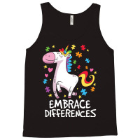 Embrace Different Unicorn Autism Awareness Day Tank Top | Artistshot