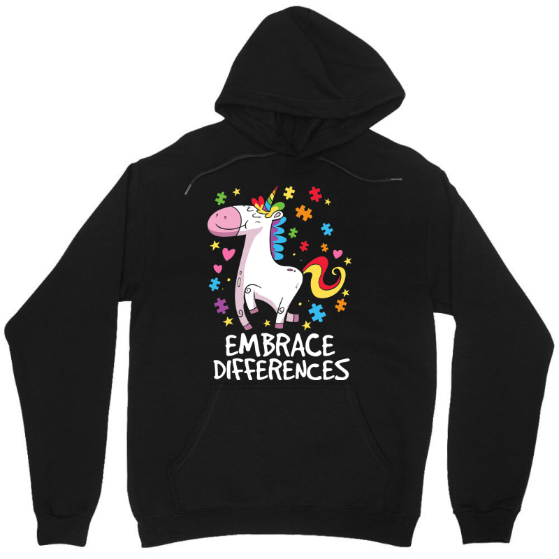 Embrace Different Unicorn Autism Awareness Day Unisex Hoodie | Artistshot