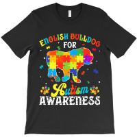 English Bulldog Dog Autism Awareness T-shirt | Artistshot