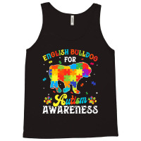 English Bulldog Dog Autism Awareness Tank Top | Artistshot