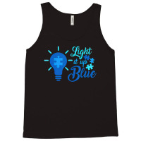 Light It Up Blue Autism Awareness Ribbon Puzzle Pieces Tank Top | Artistshot