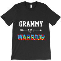 Grammy Of A Warrior Autism Awareness Family Support T-shirt | Artistshot