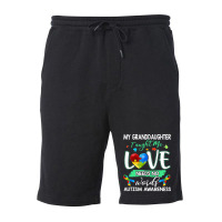 Granddaughter Taught Me Love Needs No Words Autism Fleece Short | Artistshot