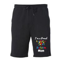 Im A Proud Autism Mom Heart Fleece Short | Artistshot