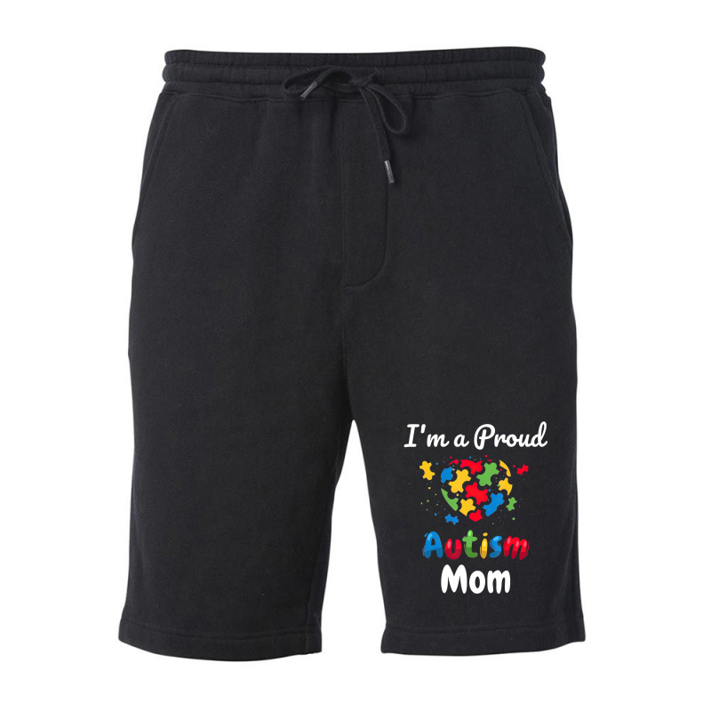 Im A Proud Autism Mom Heart Fleece Short | Artistshot