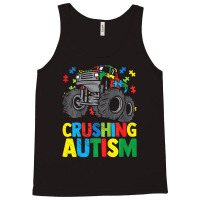 Monster Truck Crushing Austim Autism Awareness Tank Top | Artistshot