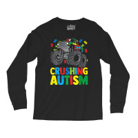 Monster Truck Crushing Austim Autism Awareness Long Sleeve Shirts | Artistshot