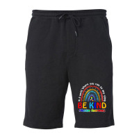 In A World Where You Can Be Anything Be Kind Autism Rainbow Fleece Short | Artistshot