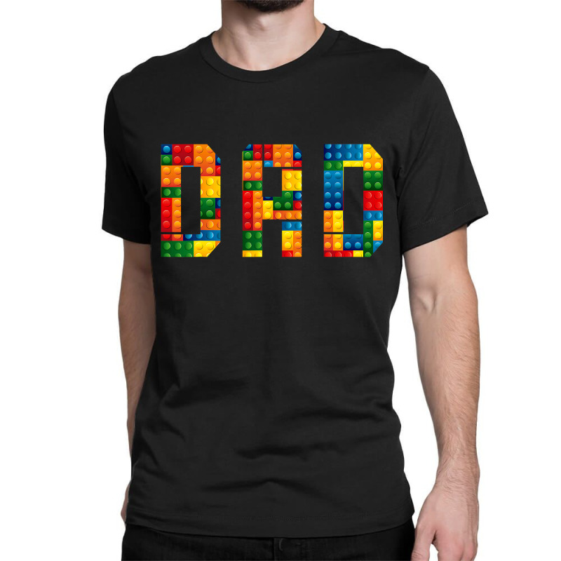 Dad Brick Builder Funny Blocks Master Builder Classic T-shirt | Artistshot