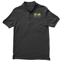 Peace Love Pop It Puzzle Autism Awareness Men's Polo Shirt | Artistshot