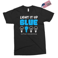 Light It Up Blue Autism Awareness Ribbon Puzzle Pieces Exclusive T-shirt | Artistshot