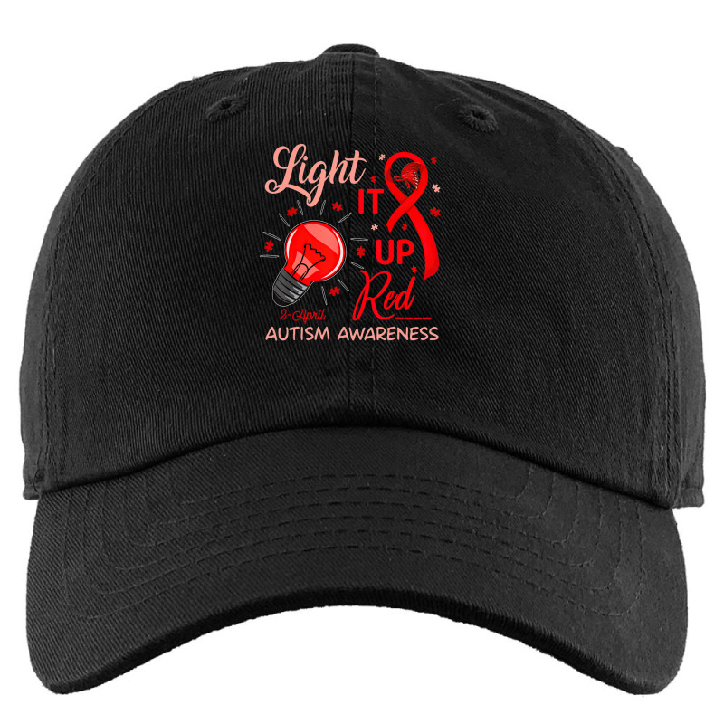 Light It Up Red Autism Awareness Puzzle Kids Cap by JaralJiron | Artistshot