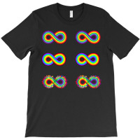 Rainbow Infinity Symbol Neurodiversity Pride Rainbow Autism T-shirt | Artistshot