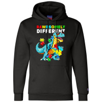 Rawrsomely Different Dinosaur Dino Autism Awareness Champion Hoodie | Artistshot