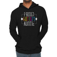 Love Proud Autism Auntie Lightweight Hoodie | Artistshot