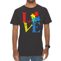 Love Puzzle Autism Awareness Vintage T-shirt | Artistshot