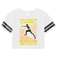 Awesome Parkour Runner Looks Like Free Running Training Jump Scorecard Crop Tee | Artistshot