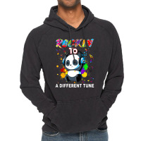 Rockin To A Different Tune Panda Autism Awareness Vintage Hoodie | Artistshot