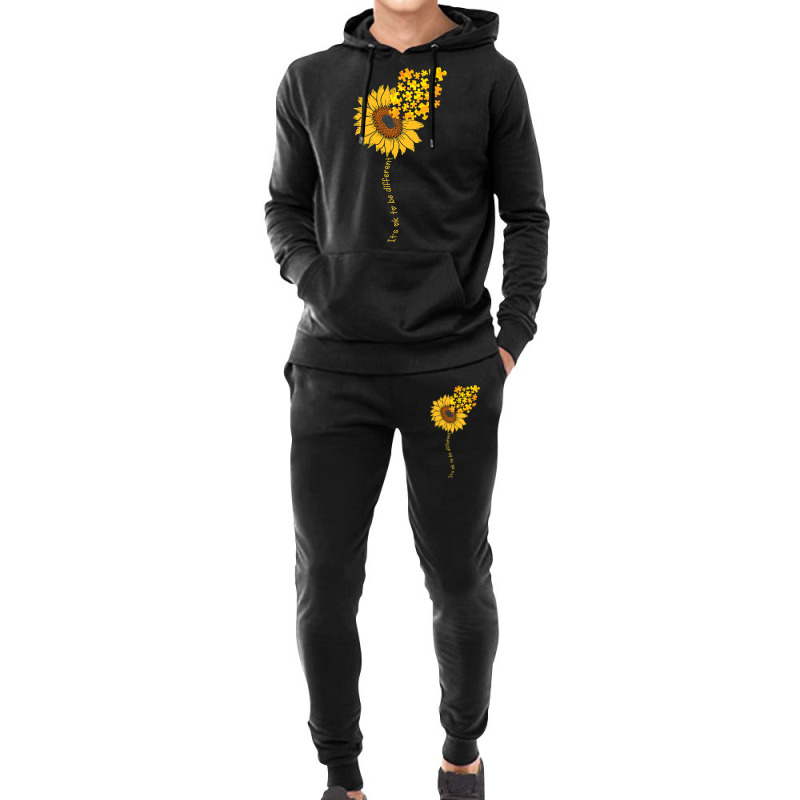 Love Sunflower Puzzle Autism Awareness Hoodie & Jogger Set | Artistshot