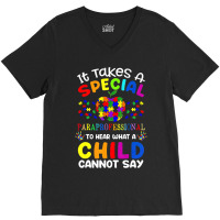 Special Paraprofessional Autism Awareness V-neck Tee | Artistshot