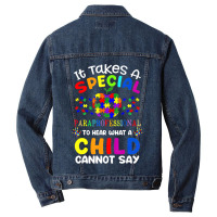 Special Paraprofessional Autism Awareness Men Denim Jacket | Artistshot