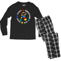 Autism Awareness Teacher Teach Accept Understand Love Men's Long Sleeve Pajama Set | Artistshot