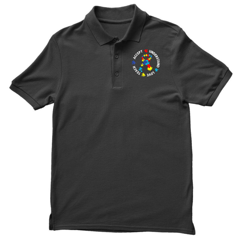 Autism Awareness Teacher Teach Accept Understand Love Men's Polo Shirt by LindsayYuh | Artistshot