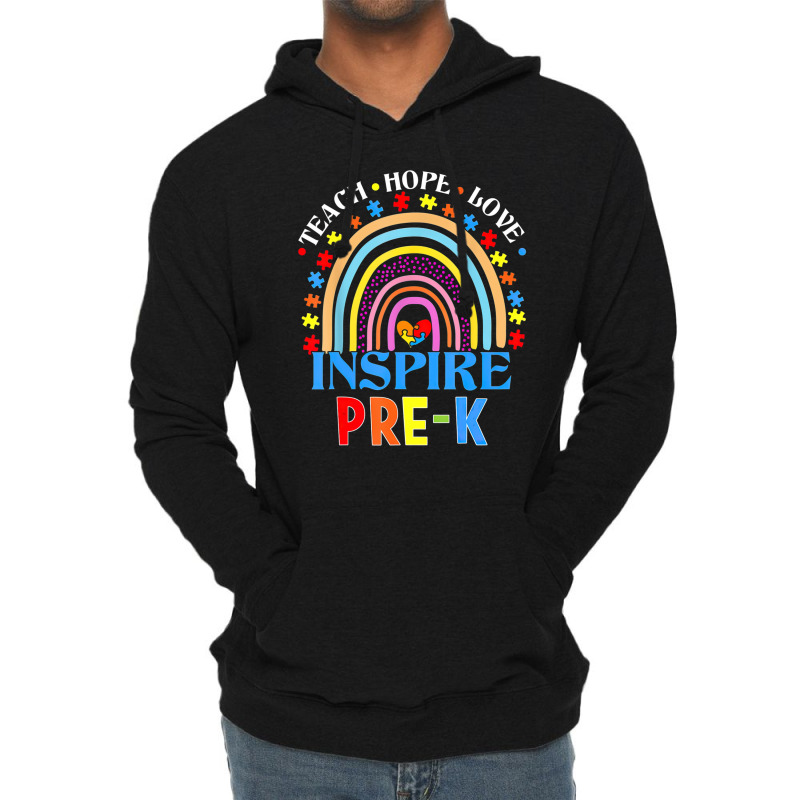 Teach Hope Love Inspire Pre Lightweight Hoodie by LeiThompson | Artistshot