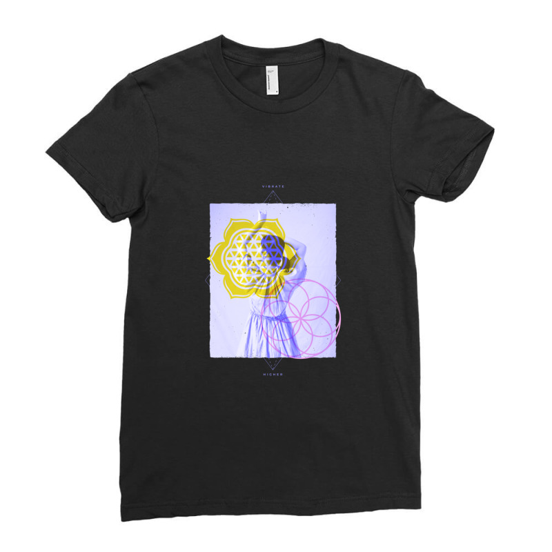 Vibrate Higher Woman   Vibrational Energy Ladies Fitted T-Shirt by dinginsenter | Artistshot