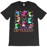 Trex Its Ok To Be Different Autism Awareness Dino T-shirt | Artistshot