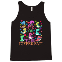 Trex Its Ok To Be Different Autism Awareness Dino Tank Top | Artistshot