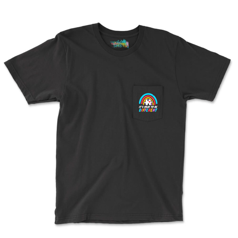 Why Fit In When You Were Born To Stand Out Autism Pocket T-Shirt by LeiThompson | Artistshot