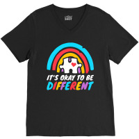 Why Fit In When You Were Born To Stand Out Autism V-neck Tee | Artistshot