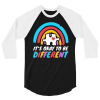 Why Fit In When You Were Born To Stand Out Autism 3/4 Sleeve Shirt | Artistshot