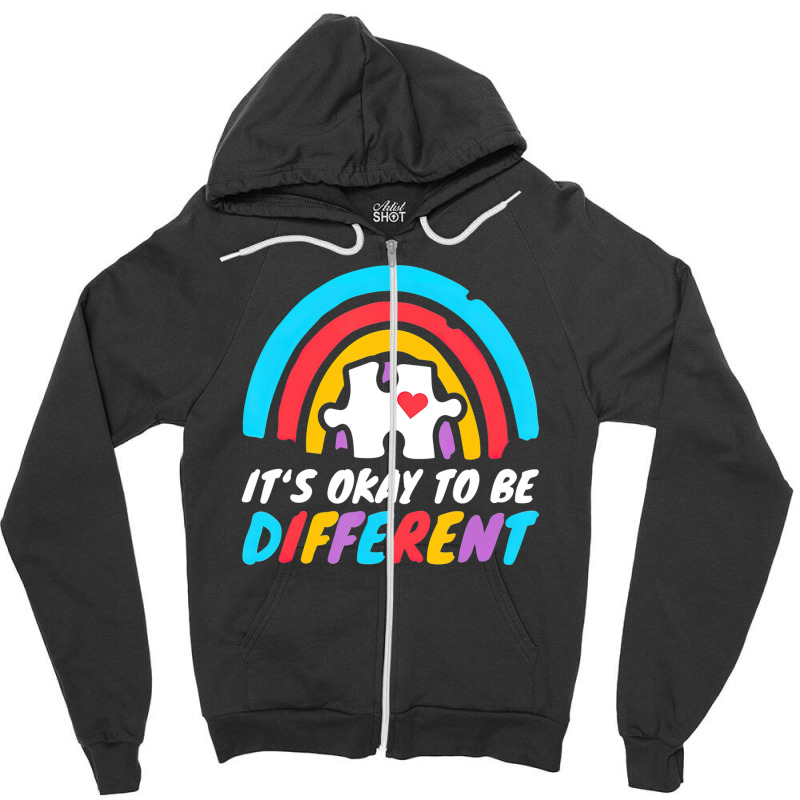 Why Fit In When You Were Born To Stand Out Autism Zipper Hoodie by LeiThompson | Artistshot