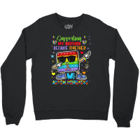 Supporting My Brother Puzzle Autism Awareness Month Pop It Crewneck Sweatshirt | Artistshot