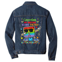 Supporting My Brother Puzzle Autism Awareness Month Pop It Men Denim Jacket | Artistshot