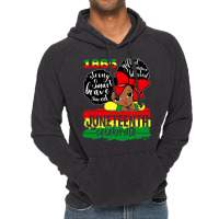 Black Girl Juneteenth 1865 Celebrate Indepedence Day Kids Vintage Hoodie | Artistshot