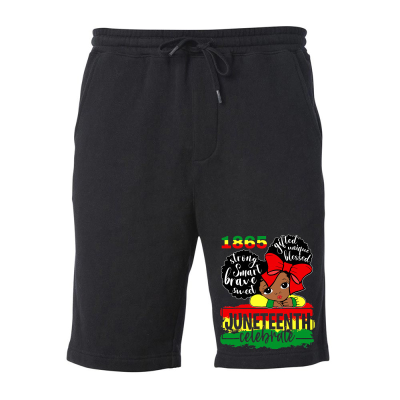 Black Girl Juneteenth 1865 Celebrate Indepedence Day Kids Fleece Short by nhan0105 | Artistshot