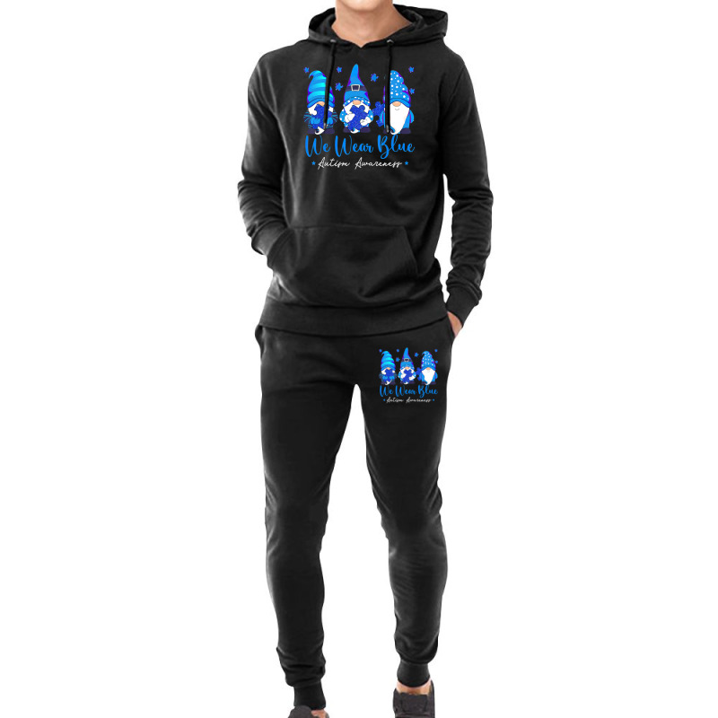 We Wear Blue Autism Awareness Gnomes Hoodie & Jogger Set | Artistshot