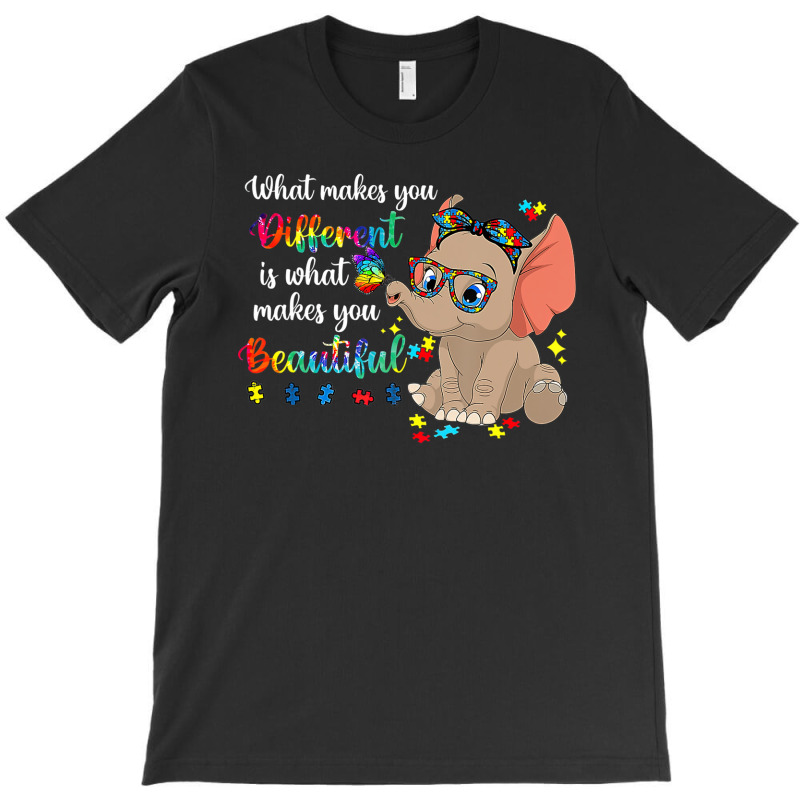 What Makes You Different Autism Awareness Month Elephant Mom T-shirt | Artistshot