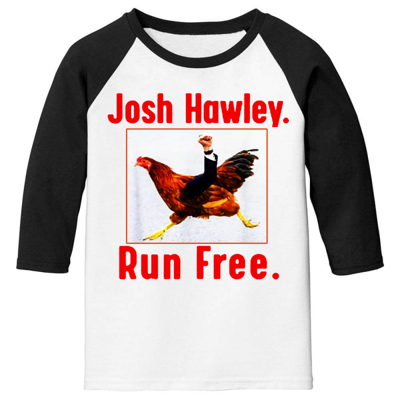 Josh Hawley Run Free Funny  Running Youth 3/4 Sleeve by Mozza | Artistshot