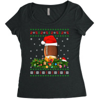 Football American Football Sports Lover Xmas Ugly Rugby Christmas 177  Women's Triblend Scoop T-shirt | Artistshot